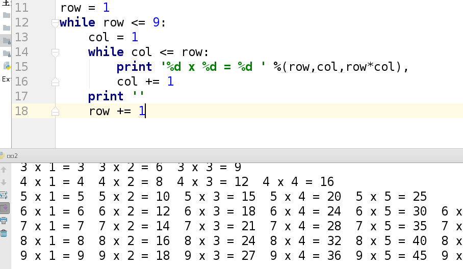 python99乘法表代码_乘法python_乘法表的python代码