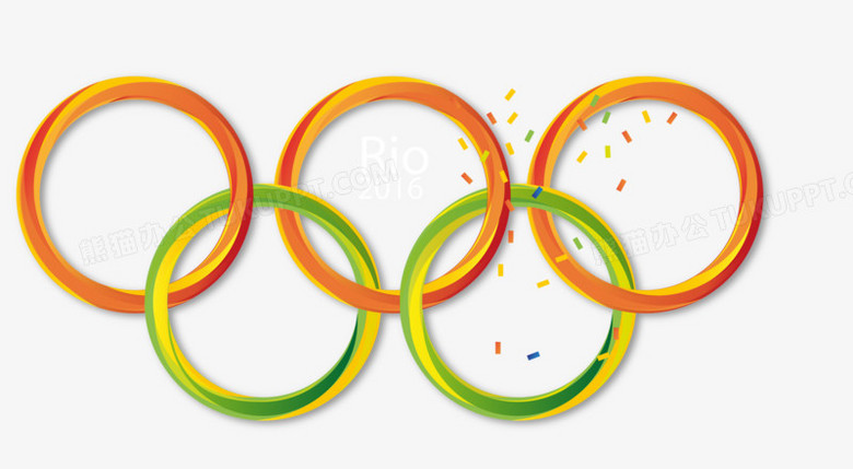 三联素材网站奥运五环-奥运五环，点燃你的创意