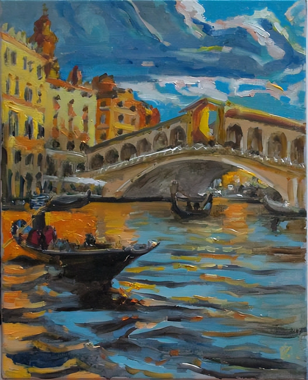 油画威尼斯水城谁画的_威尼斯 三联 油画_油画威尼斯水城