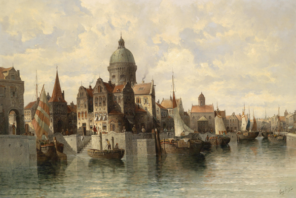 油画威尼斯水城谁画的_油画威尼斯水城_威尼斯 三联 油画